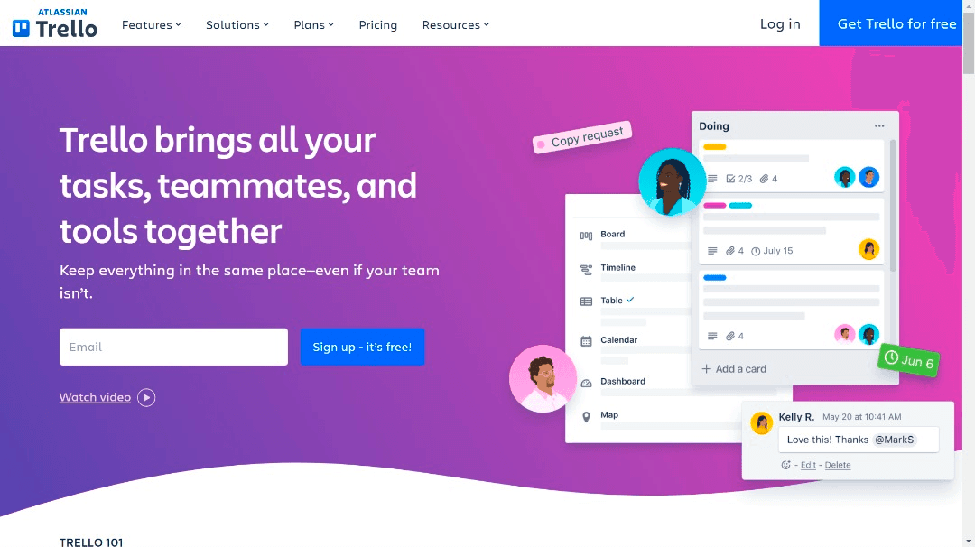 Trello Webpage
