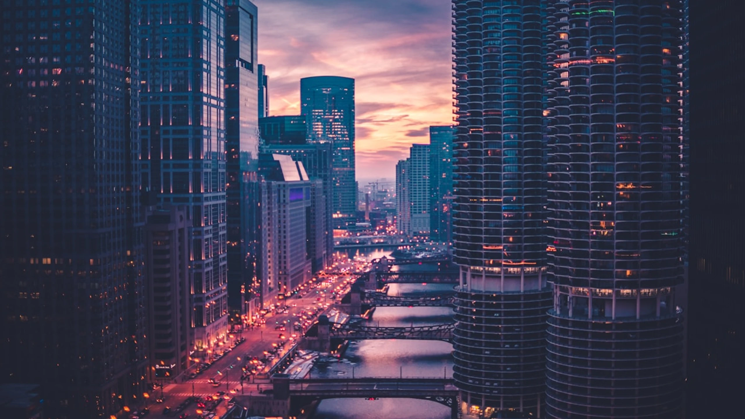 Vista aérea de edificios modernos en la ciudad