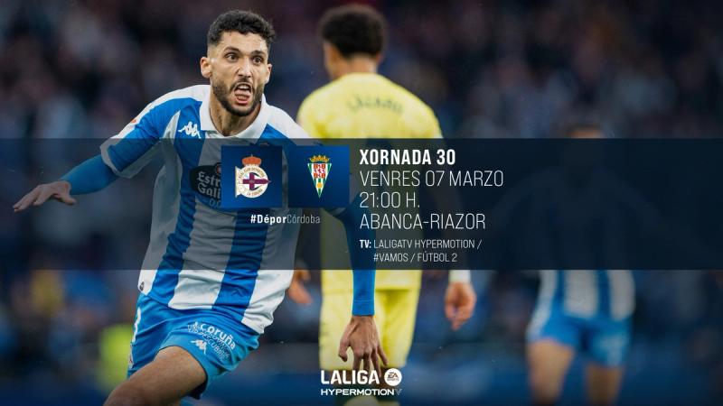 O Dépor recibe en ABANCA-RIAZOR ao Córdoba CF o venres 7 de marzo ás 21:00 horas
