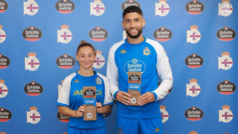 Zakaria Eddahchouri e Ainhoa Marín recibiron o Premio Estrella Galicia ao mellor xogador do mes de setembro