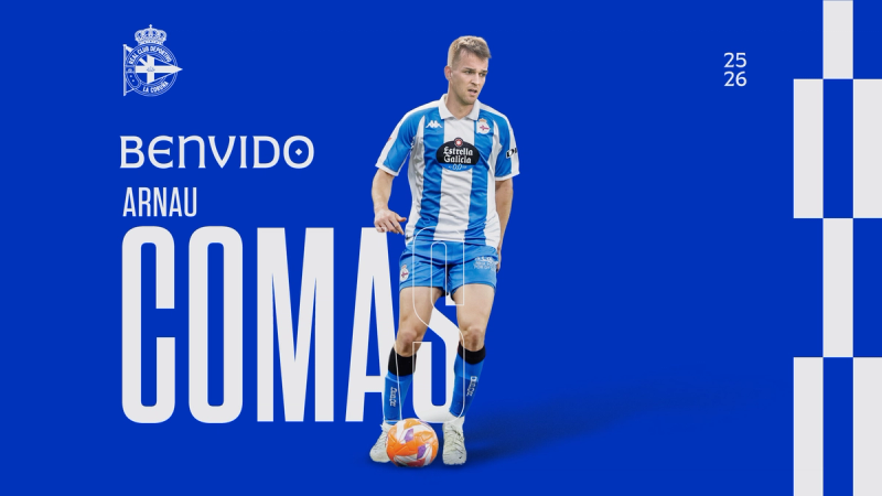 Arnau Comas refuerza la zaga del Dépor hasta 2028