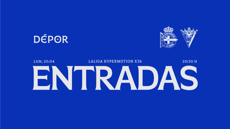 Á venda as entradas para o Dépor - CD Mirandés do luns 20 de abril ás 20:30 en ABANCA-RIAZOR