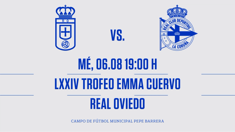El Dépor disputará el Trofeo Emma Cuervo ante el Real Oviedo el miércoles 6 de agosto a las 19:00 horas en Ribadeo