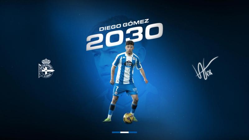 Diego Gómez renova polo Dépor até 2030