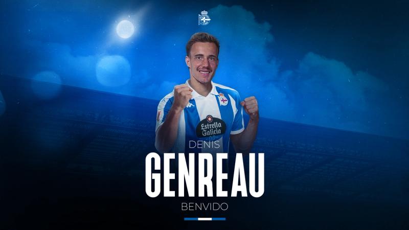 O internacional australiano Denis Genreau apontoa o centro do campo do Deportivo