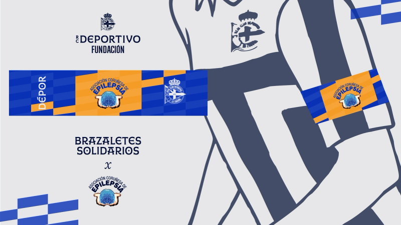La RC Deportivo Fundación destina el brazalete solidario del mes de mayo a las personas afectadas por la epilepsia
