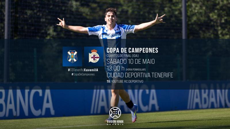 O Xuvenil A xogará en Tenerife o sábado 10 de maio ás 12:00 e en ABANCA-RIAZOR a volta o domingo 18 tamén ás 12:00