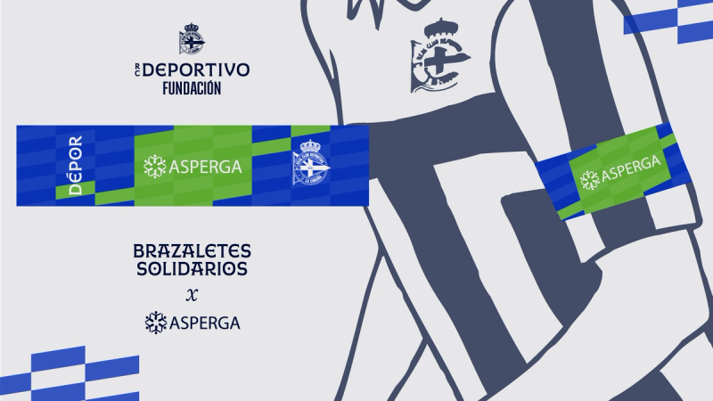 A RC Deportivo Fundación destina o brazalete solidario do mes de abril ás persoas con síndrome de Asperger e as súas familias