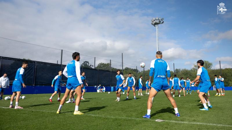 Sábado de baixa carga física para Os Nosos no Dépor Training Center