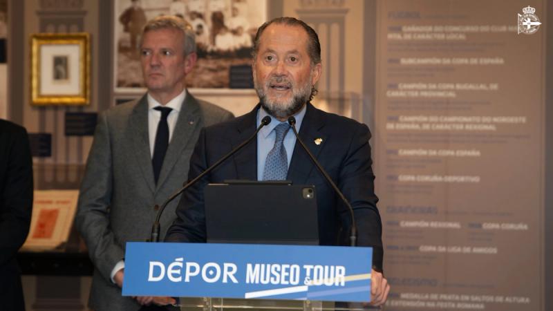 Discurso del presidente del RC Deportivo Juan Carlos Escotet en la inauguración del Dépor Museo & Tour 
