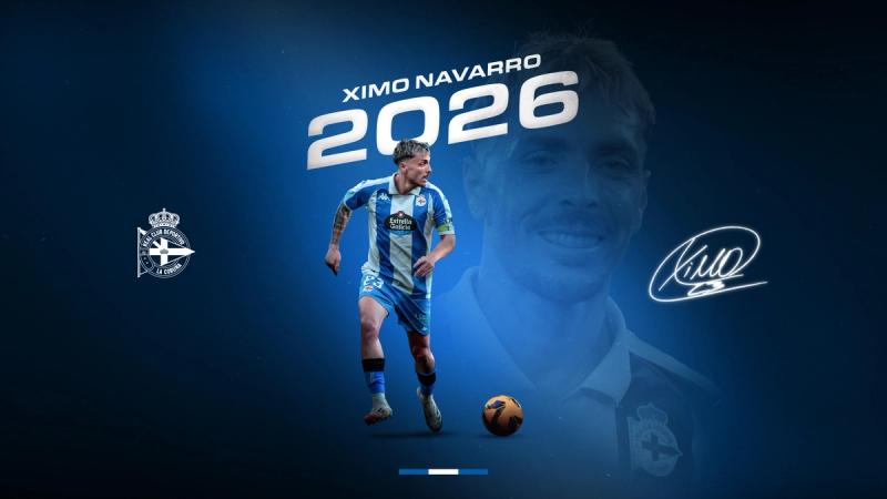 Ximo Navarro renova co Dépor até 2026