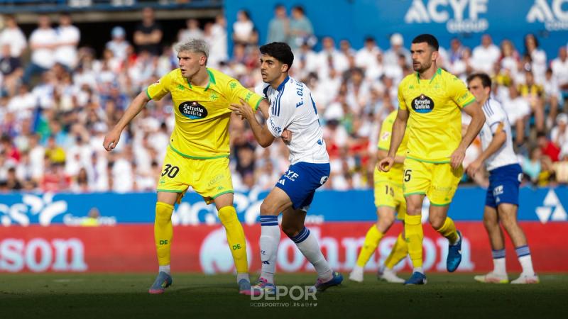 O Dépor perde na Romareda após "un bo partido" con "unha acción de mala sorte"