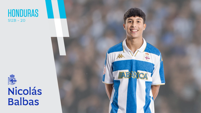 O xuvenil deportivista Nico Balbas, á sub-20 de Honduras