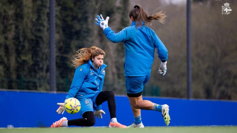 As internacionais Inês Pereira e Marisa arrincaron no Dépor Training Center a semana de traballo previa á visita do Barça a ABANCA-RIAZOR