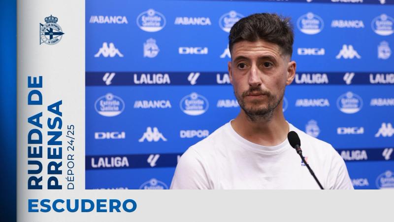 Escudero vio penalti en el agarrón a Villares y Yeremay habla de Massimo Benassi como "la persona perfecta para llevar al Dépor a Primera"
