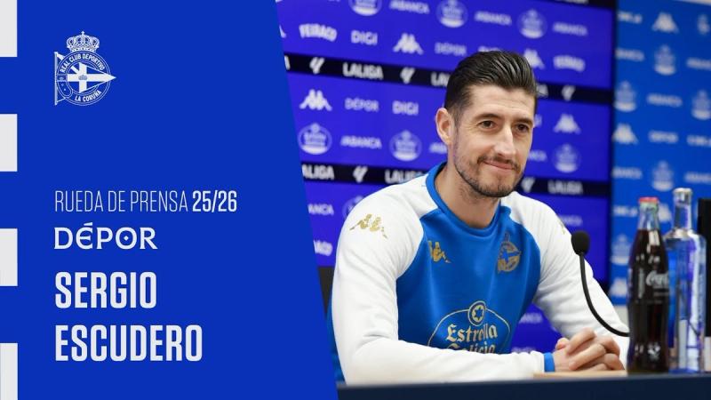 Rueda de prensa de Sergio Escudero previa al Cultural Leonesa - Dépor