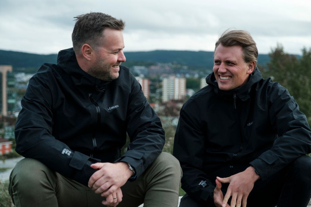 Bjørnar og Markus fra Lomundal Bygg AS på plass i Trondheim