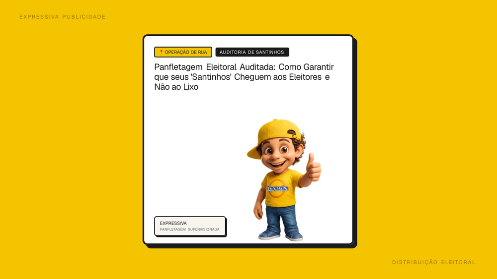 Panfletagem Eleitoral Auditada: Como Garantir que seus 'Santinhos' Cheguem aos Eleitores e Não ao Lixo