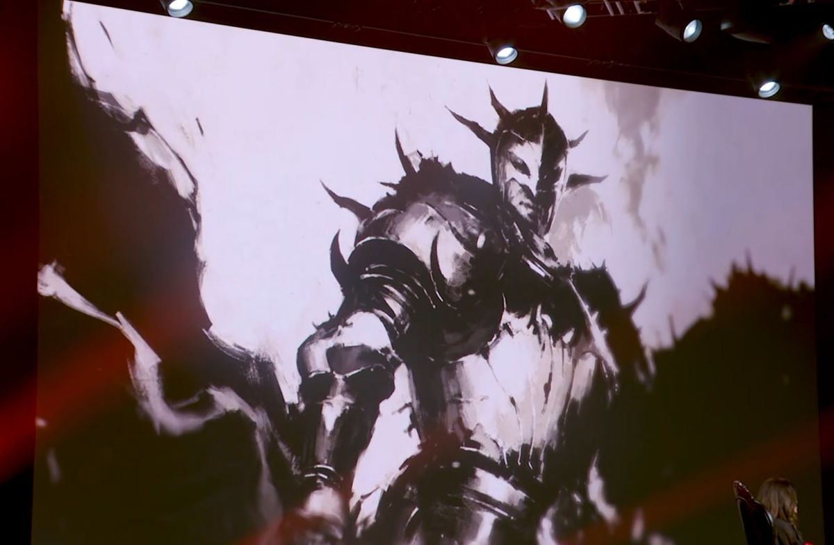 Plague Knight concept art shown at the Diablo V panel at BlizzCon 2026