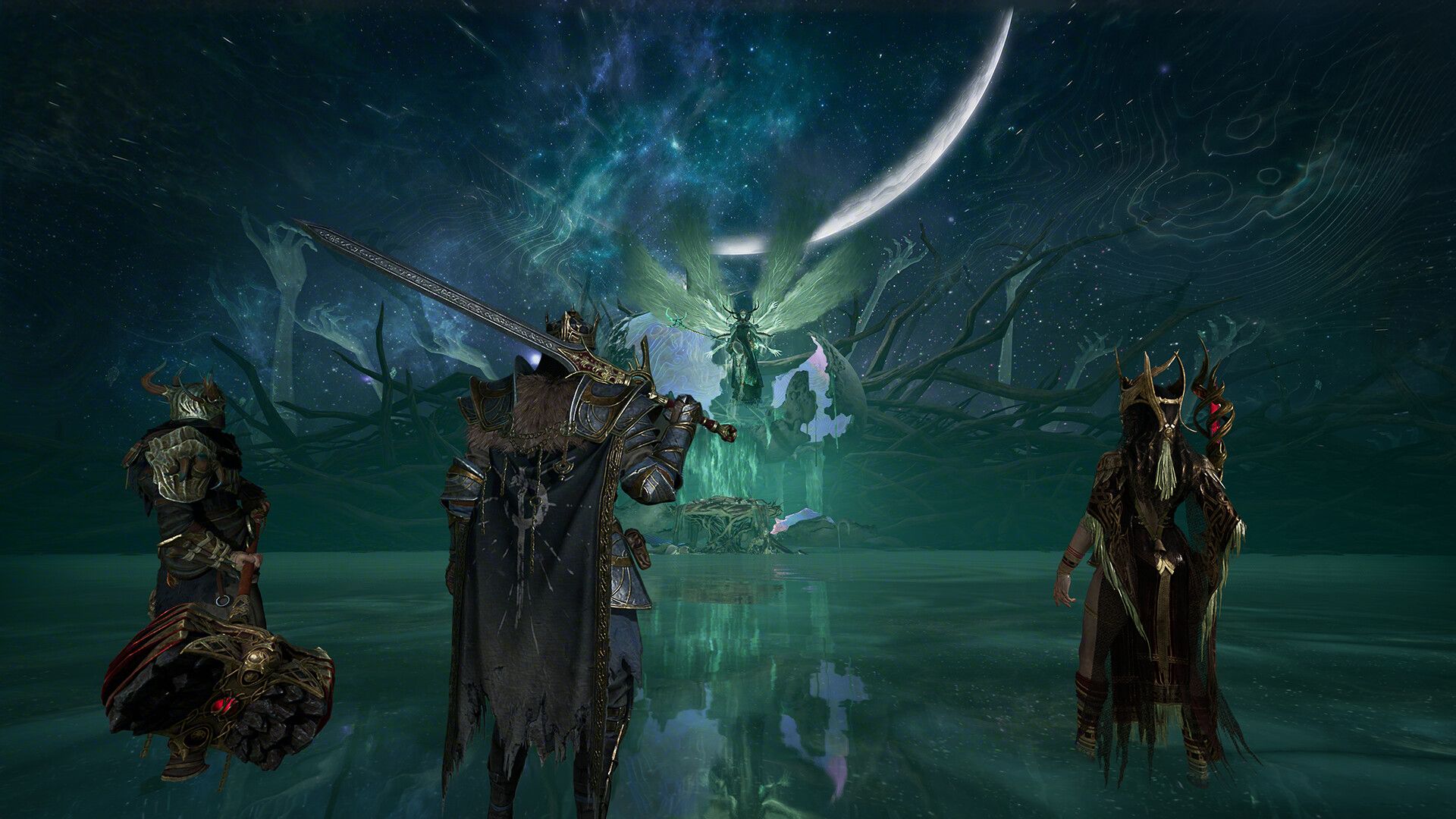 Mistfall Hunter third-person combat with weapon stances