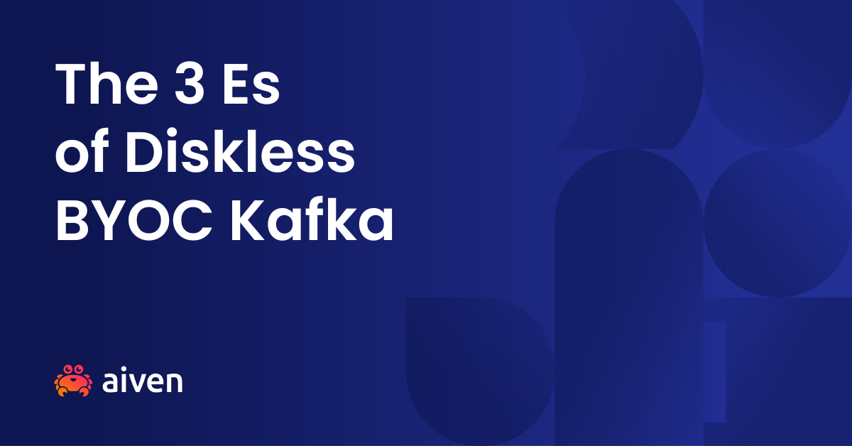 The 3 Es of Diskless BYOC Kafka