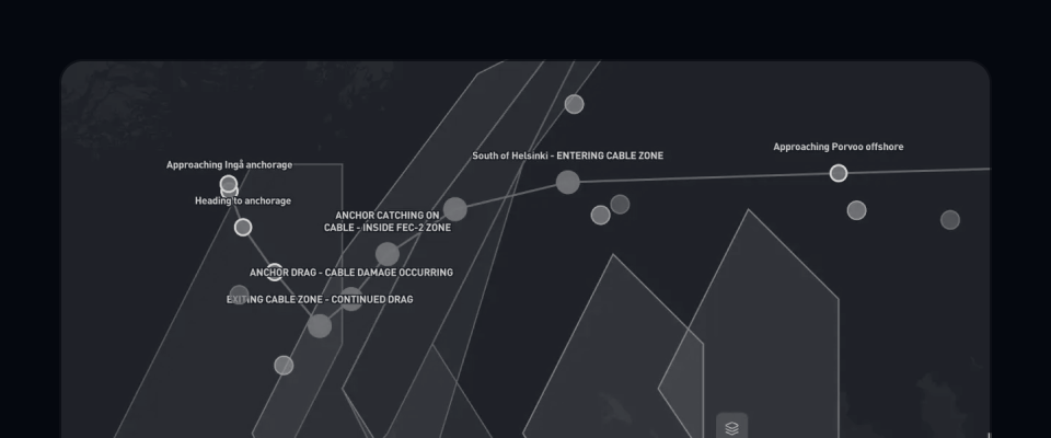 A maritime security system illustration