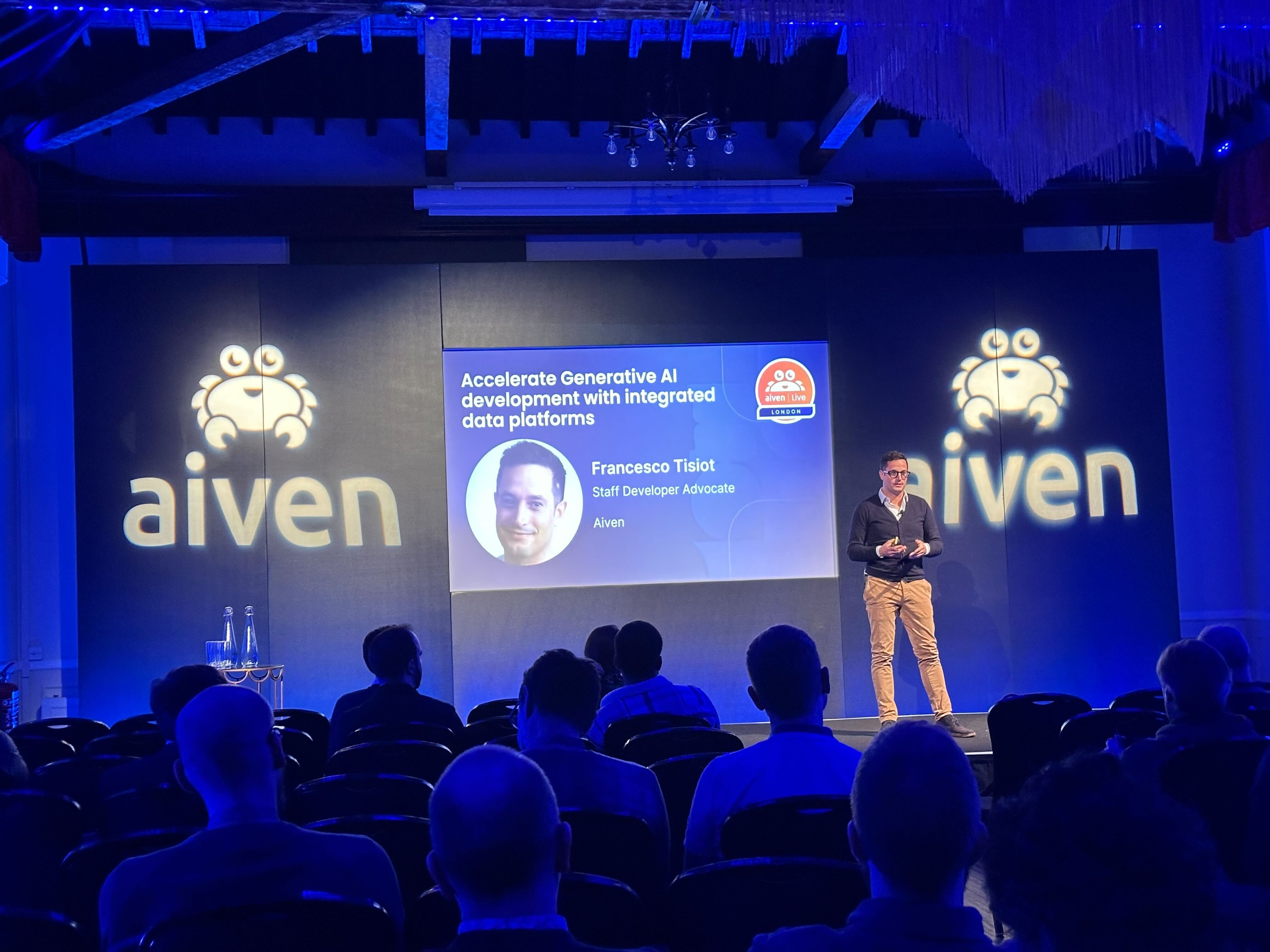 Aiven Live Francesco on stage