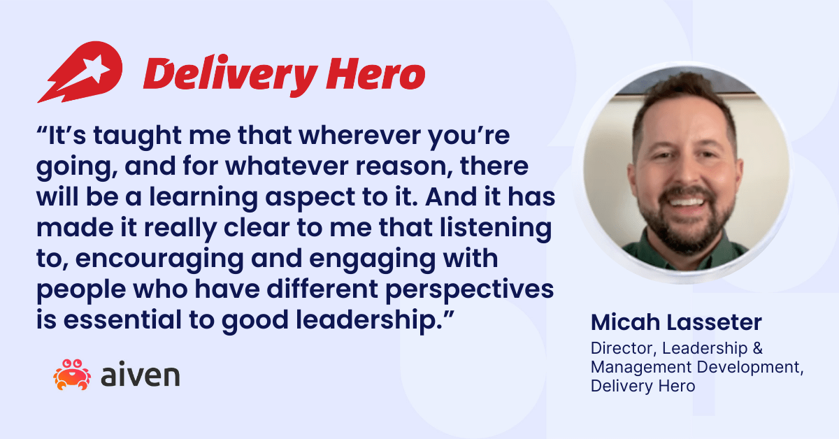 Micah Lasseter, Delivery Hero
