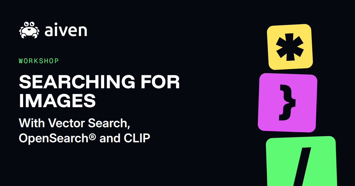 Searching for images with vector search, OpenSearch® and CLIP illustration