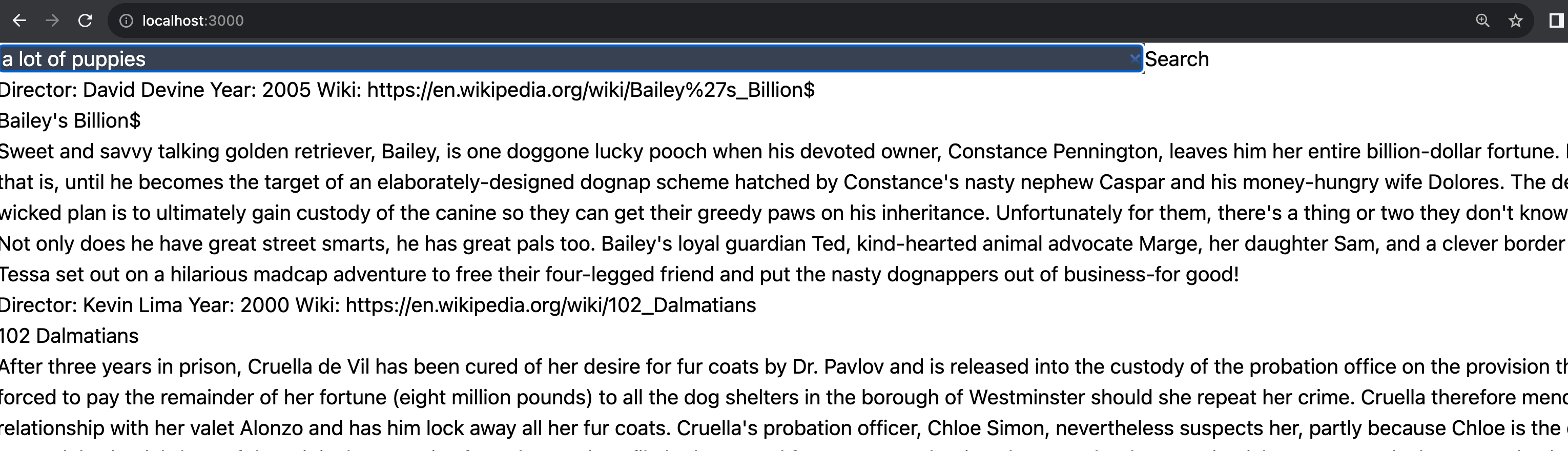 First version of our frontend