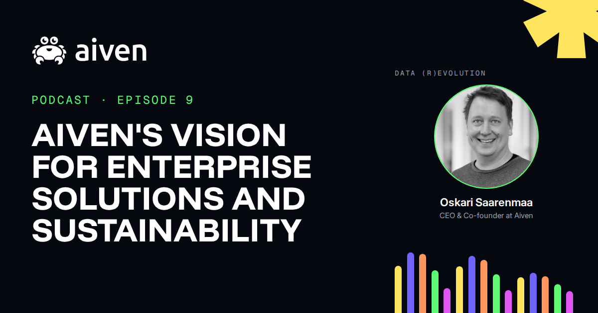 Aiven's vision for enterprise solutions and sustainability illustration