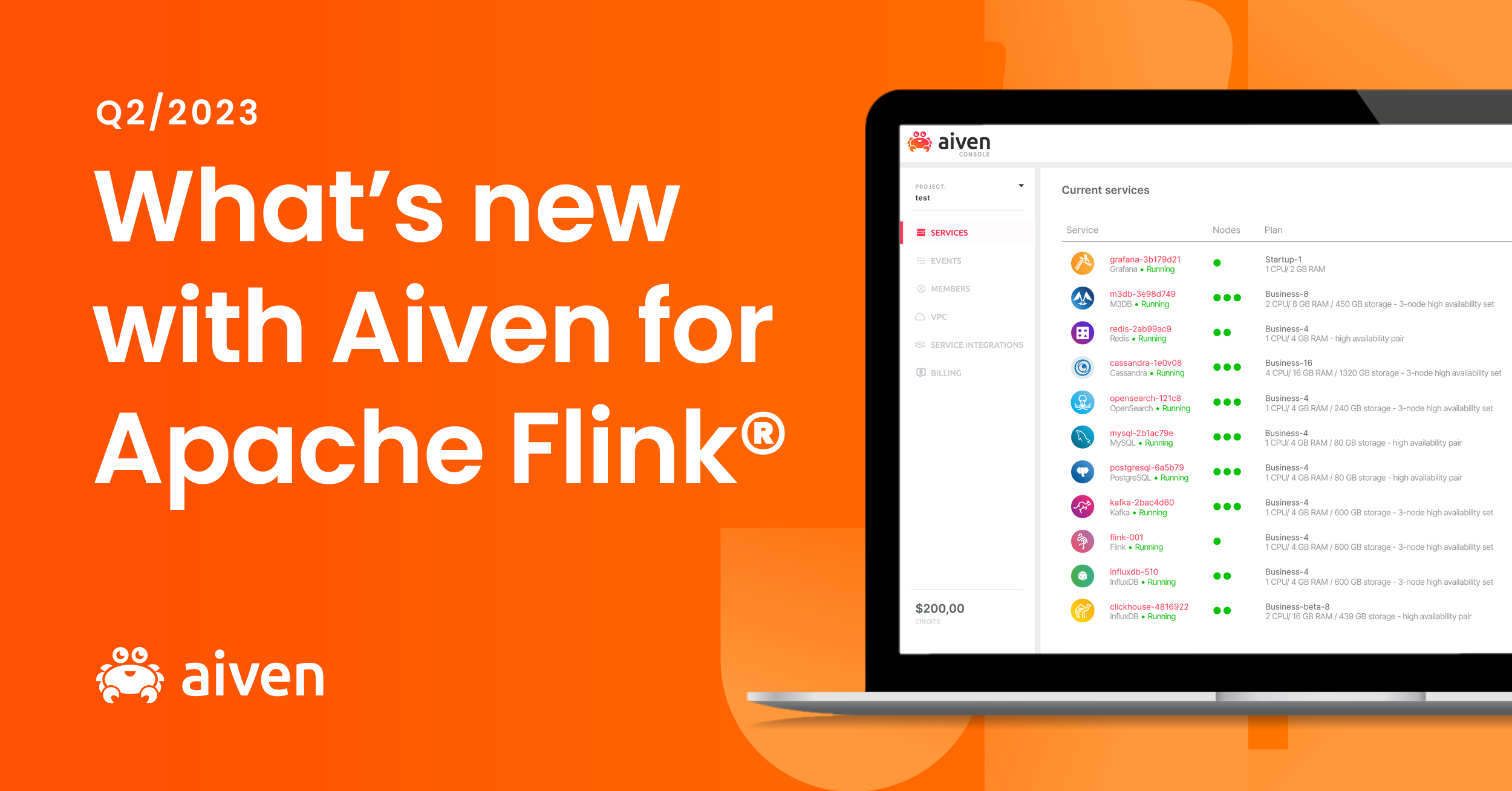 Aiven for Apache Flink, Apache Flink, Flink managed service, Streaming data 