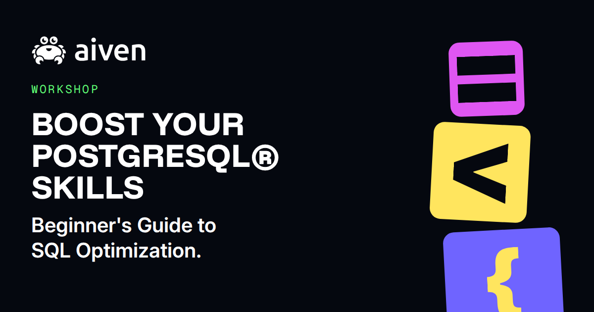 Boost your PostgreSQL® skills: Beginner's guide to SQL optimization. illustration
