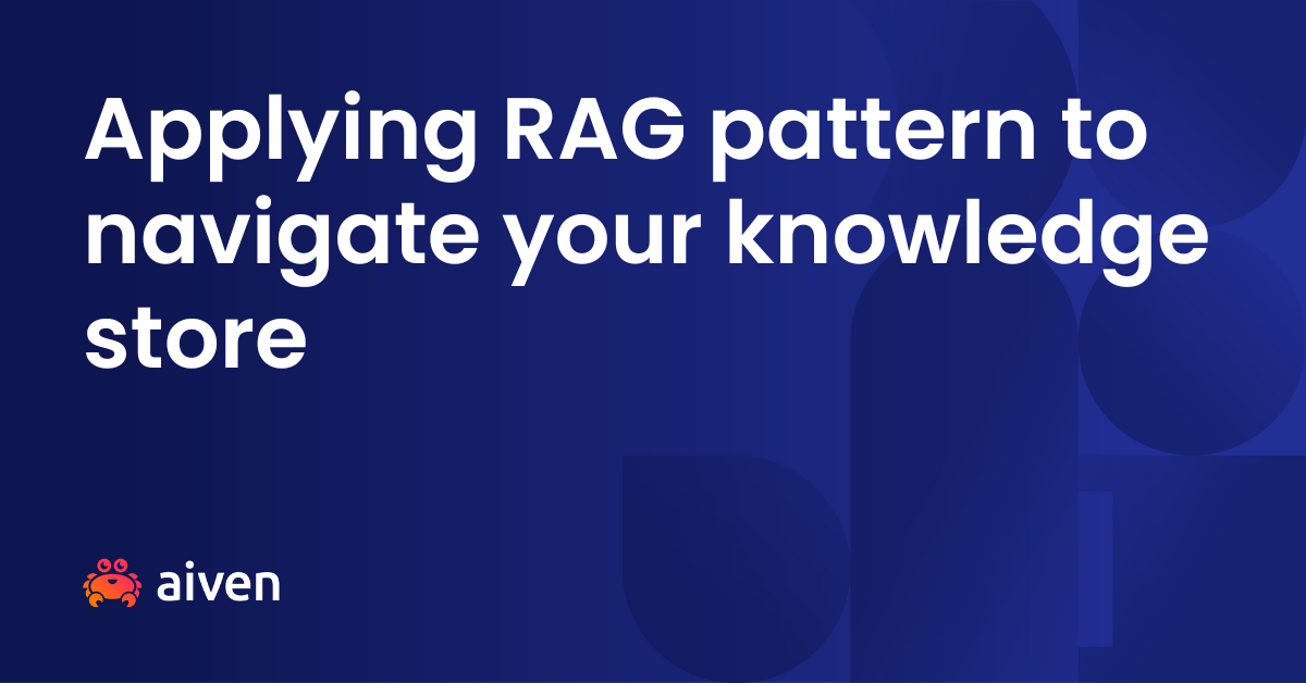 Applying RAG pattern to navigate your knowledge store illustration