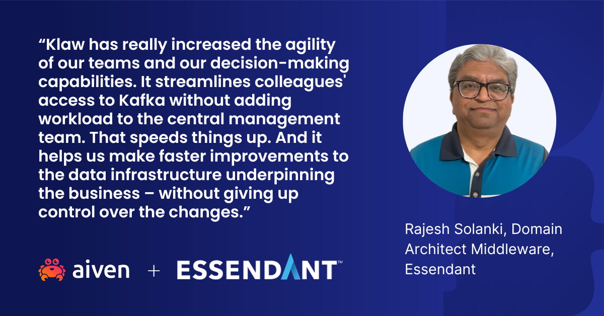 Aiven + Essendant, Rajesh Solanki Quote