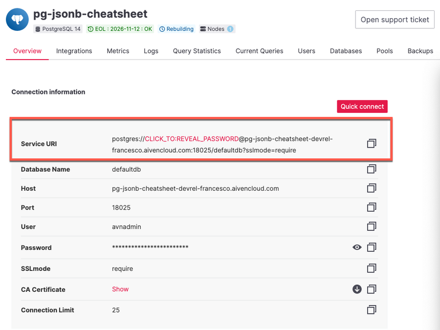 PostgreSQL JSONB Cheatsheet