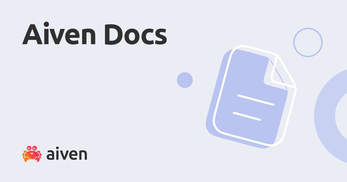 Set up and configure your first Kafka service in Aiven illustration