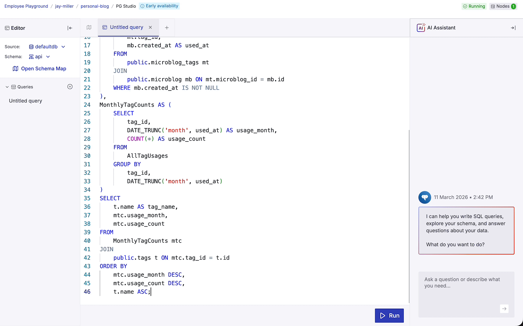 AI chat helping with long query