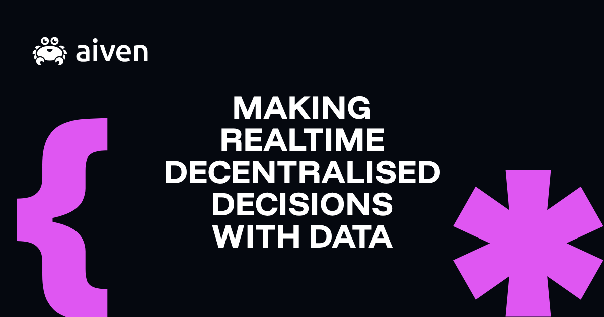 Making realtime decentralised decisions with data illustration