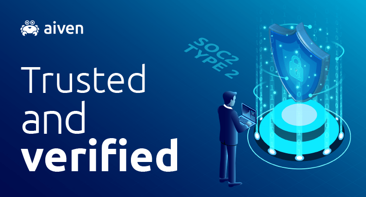 Aiven adds SOC2 Type II to list of standards illustration