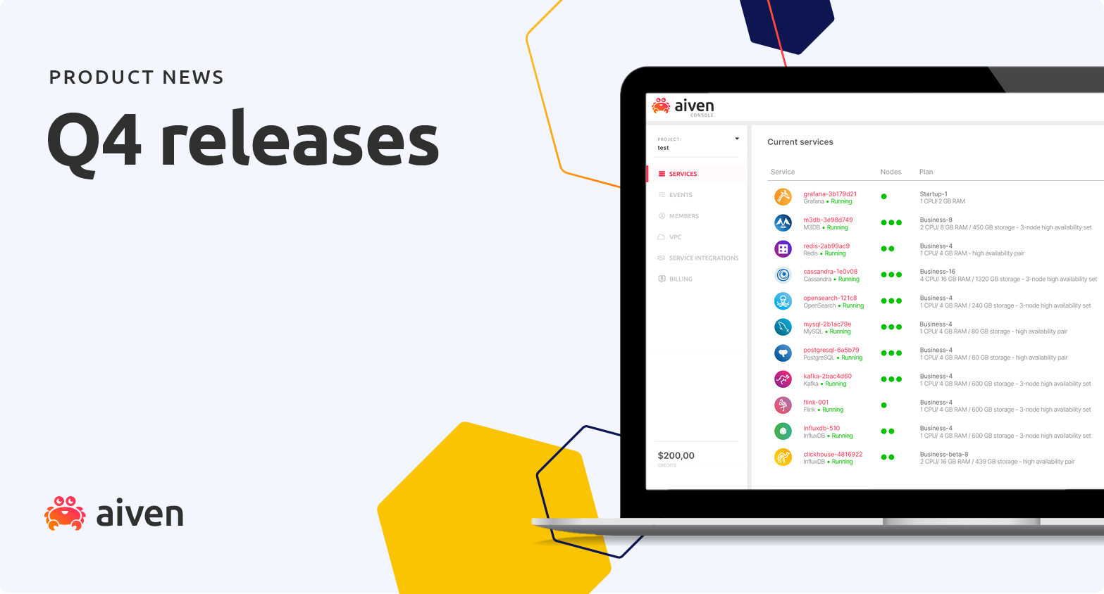 What's new at Aiven: Q4/2022 illustration