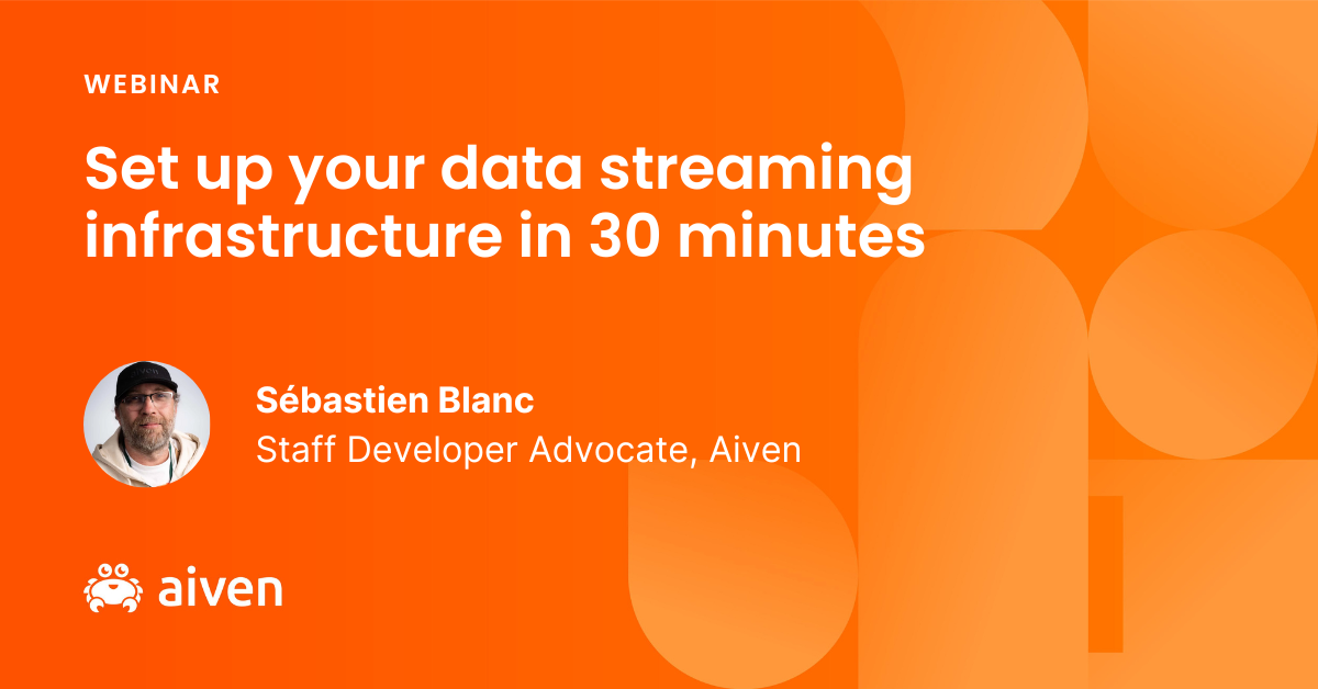 Set up your data streaming infrastructure in 30 minutes illustration