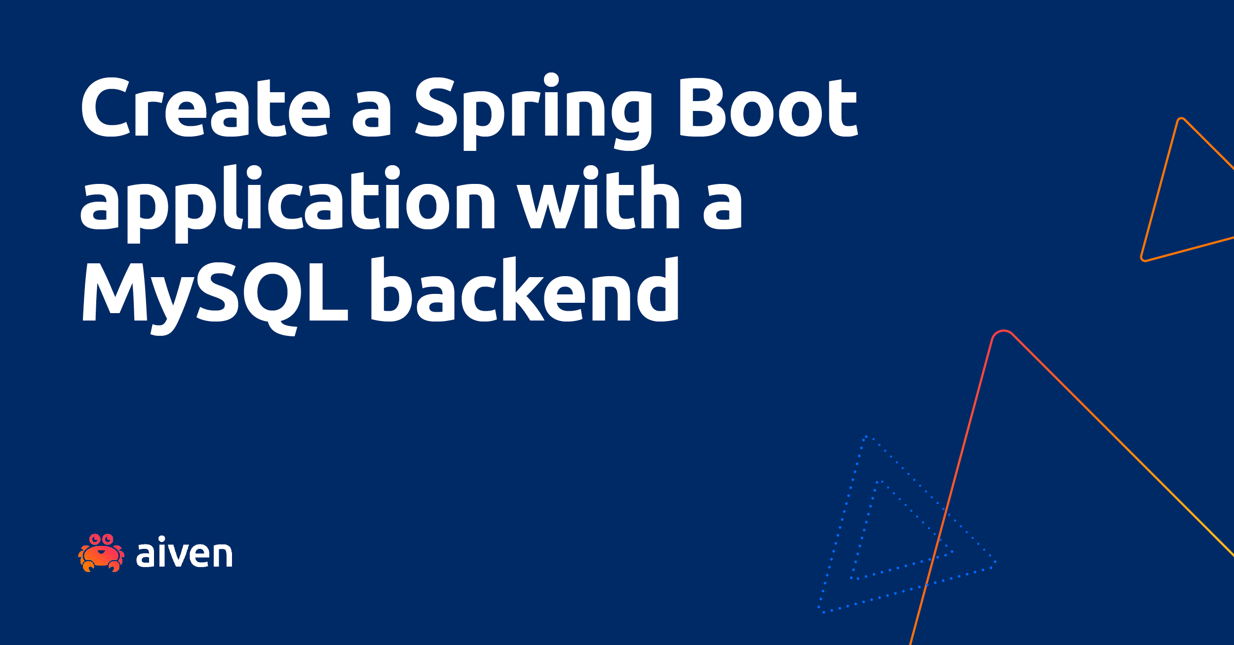 Create a Spring Boot application with a MySQL backend  illustration