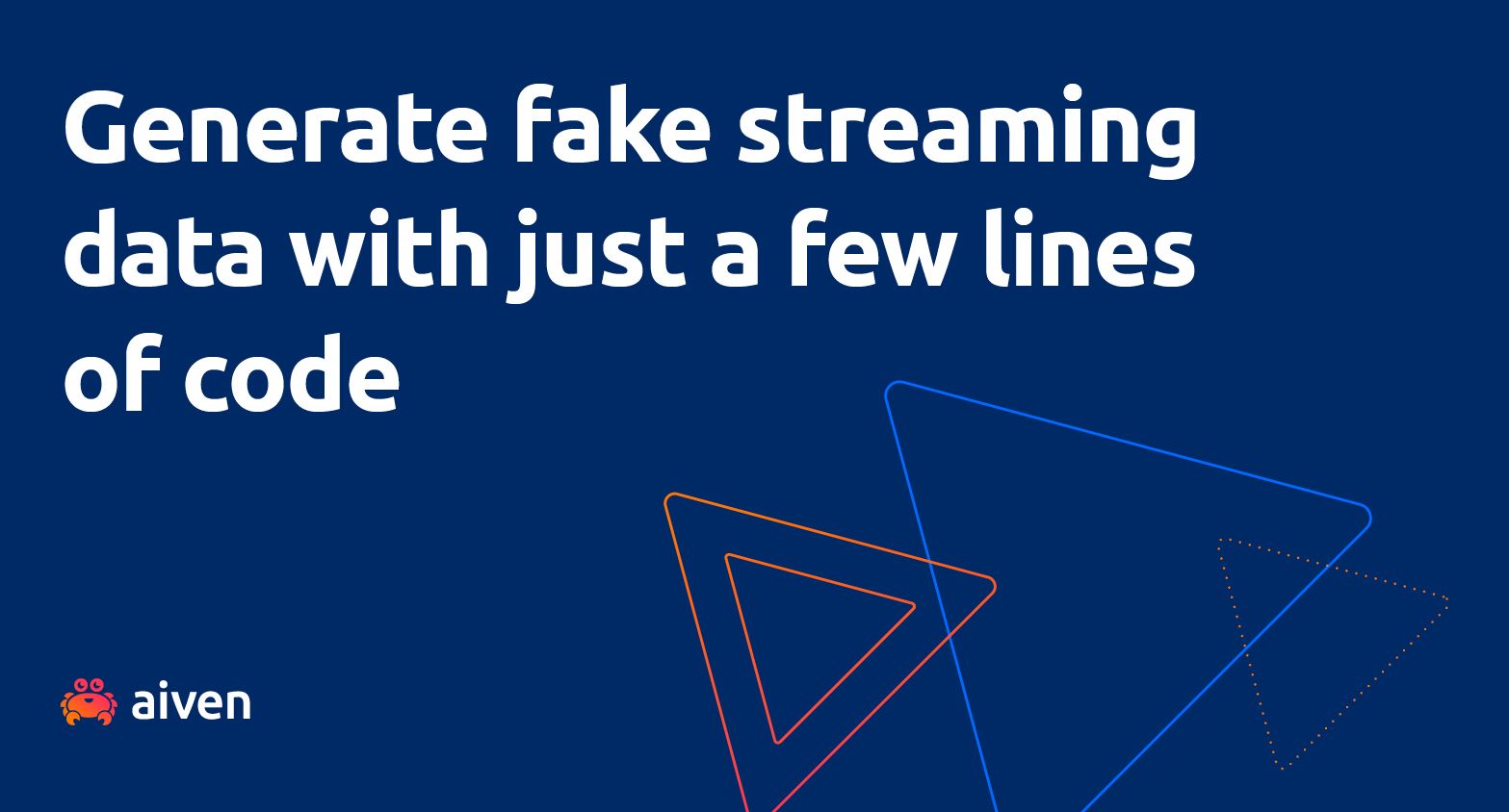 Create your own data stream for Kafka with Python and Faker