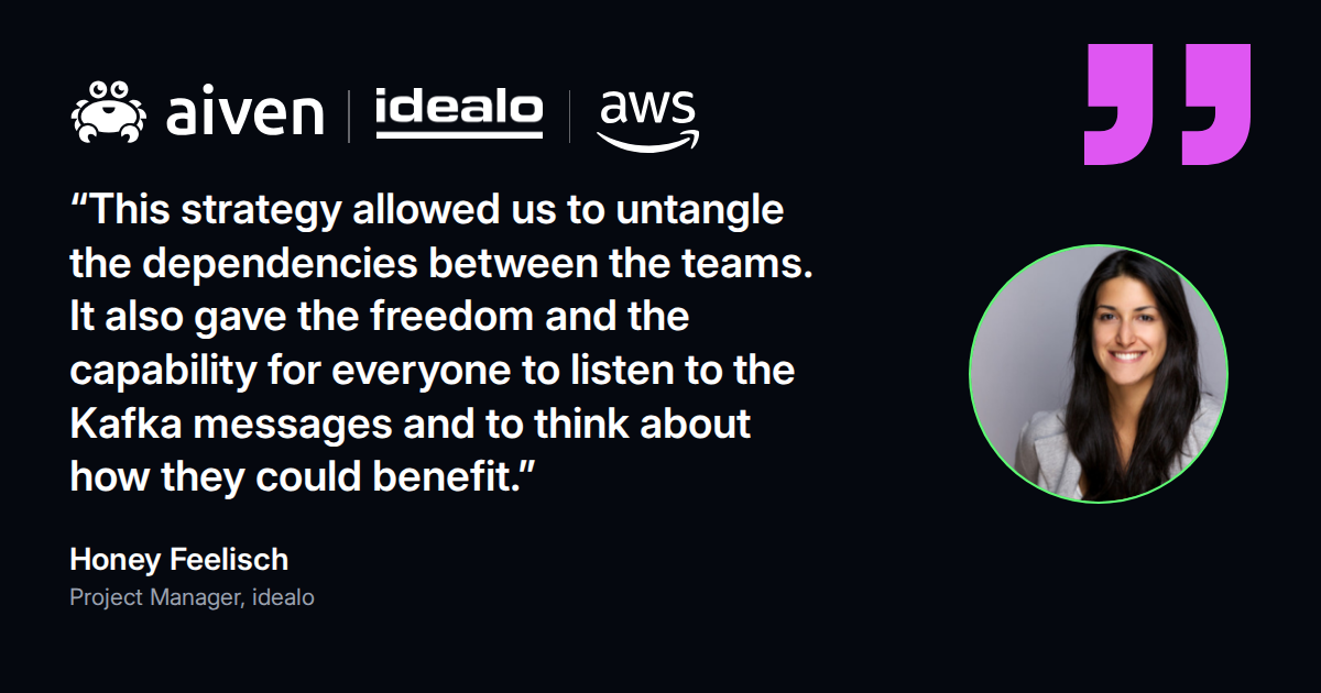 Quote from Honey Feelisch, Project Manager at idealo: the strategy untangled the dependencies between teams