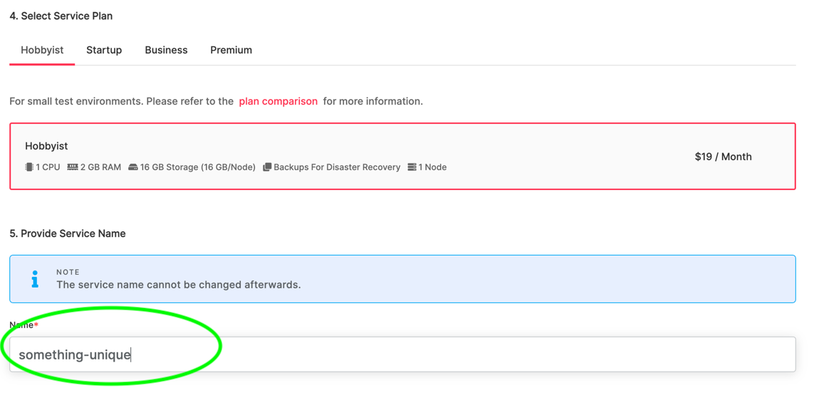 Setting the service name kubernetes-2