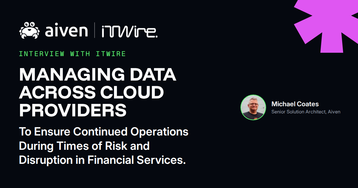 Managing data across cloud providers, to ensure continued operations during times of risk and disruption in Financial Services. illustration