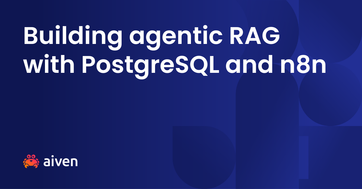 Building agentic RAG with PostgreSQL and n8n