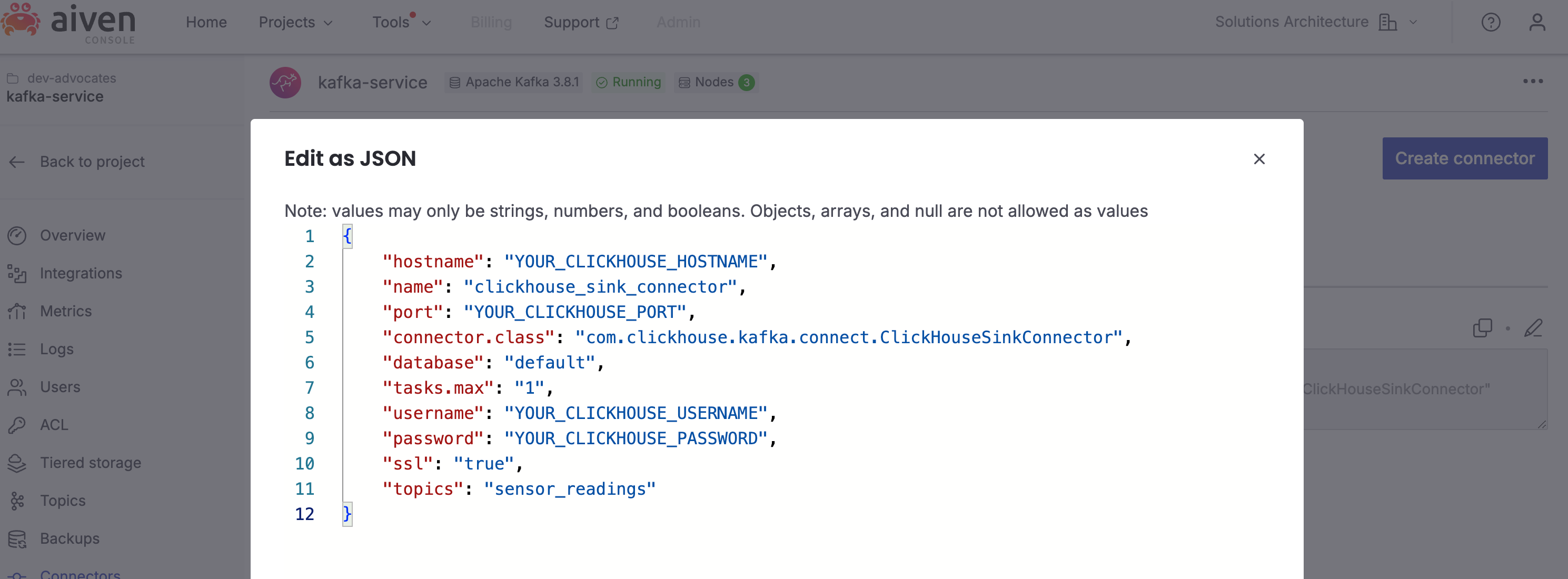 Stream data from Apache Kafka® to ClickHouse® for real-time analytics