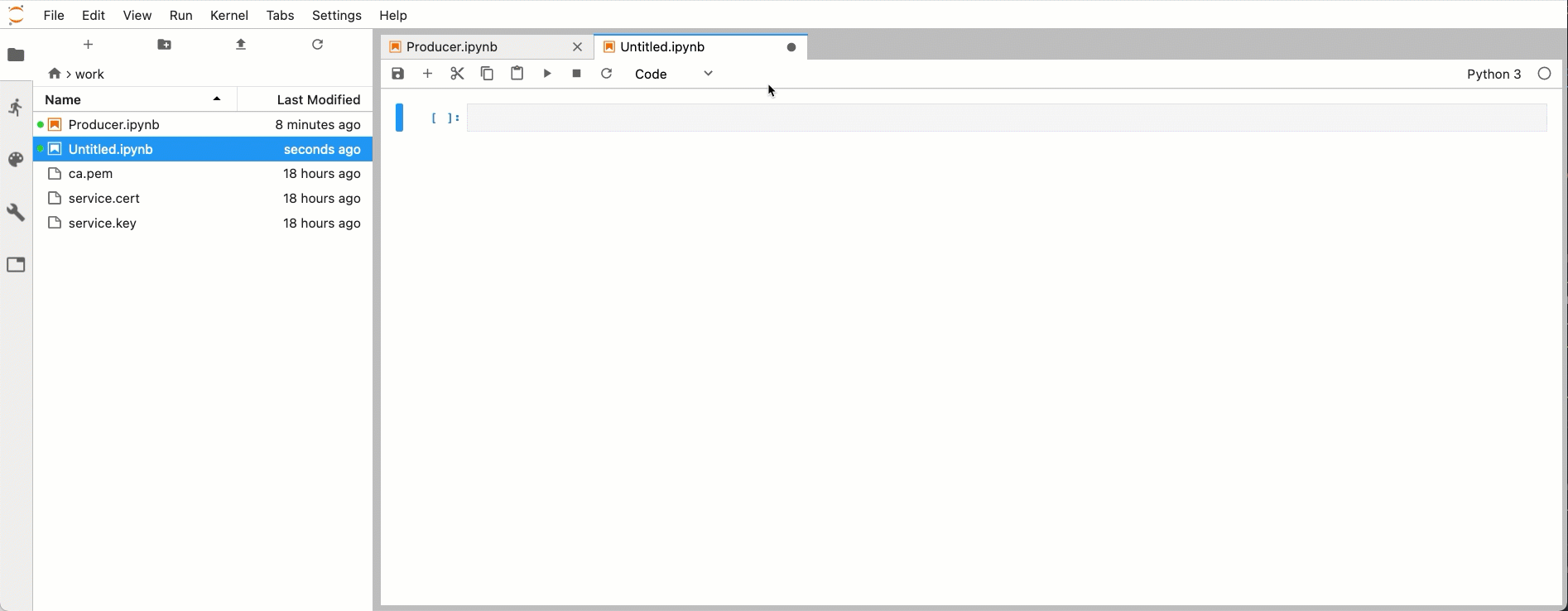 Dragging and dropping the notebook move-consumer